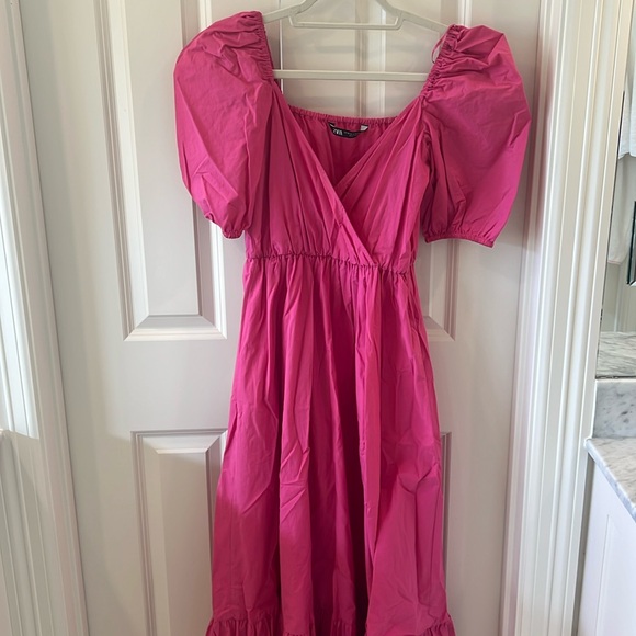 knee length dresses for ladies Satin Zara Maxi (Pink) in XS  All Dressed Up NZ